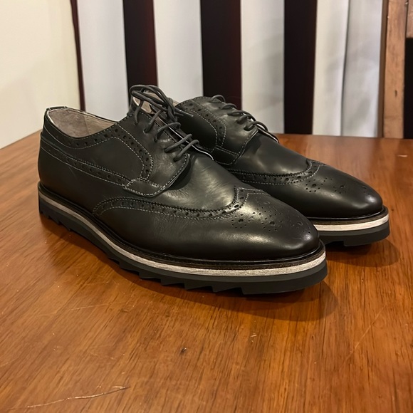 Rogue Rodman O Leather Wingtip Blucher Shoes black new Mens Size 11 main image 6